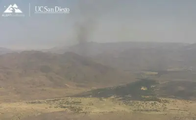 Brush fire burns off state Route 78 at edge of Anza-Borrego Desert State Park