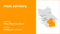 Update: Heat advisory in place for Yosemite until Sunday morning