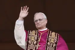 Transcript of Cardinal Robert Prevost's first speech as Pope Leo XIV